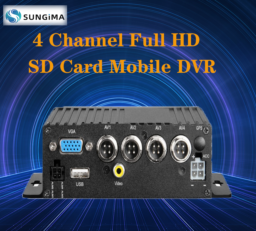 4 Channel Full HD Car Blackbox User Manual DVR SD Card Mobile DVR Vehicle DVR Recorder For Bus And Truck